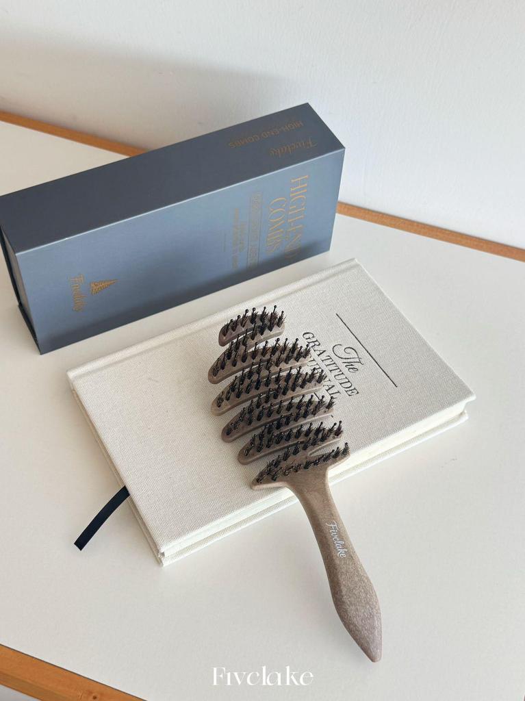 Fivclake Pine Cone Bristle Anti-static Hair Comb - Portable Volume & Nourish Styler