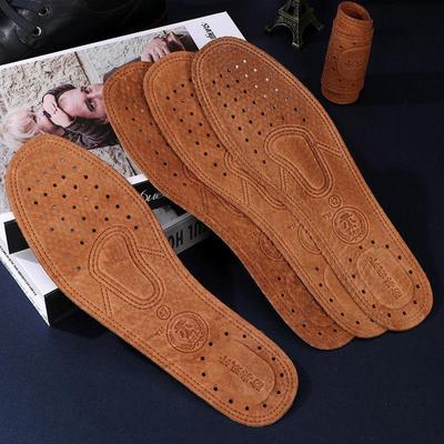 1 Pair Leather Business Insole Feet Breathable Sweat Absorption Shoes Insoles For Foot Men Women Leather Insoles