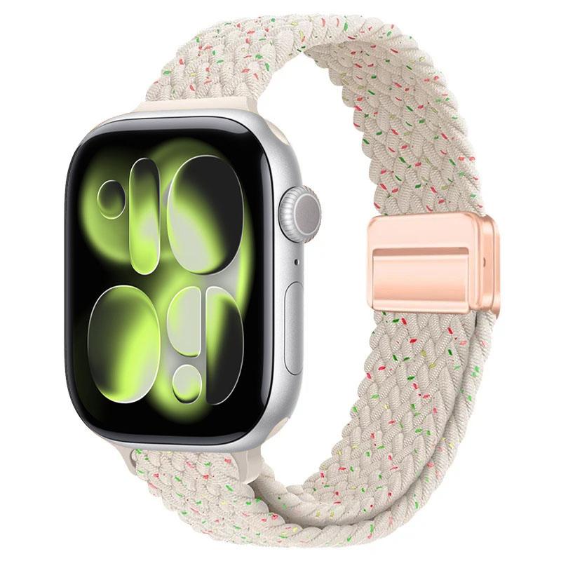 Cinturino intrecciato in nylon per Apple Watch Ultra 3 49mm 11 10 46mm 42mm Braccialetto con fibbia magnetica IWatch 9 8 7 41/45mm 6 5 4 SE 44/40mm