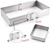 New Stainless Steel Adjustable Square Pastry Mousse Dessert Cake Mold Baking Tool Cake Decorating Tools Convenience Kitchen