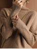 New In Autumn Winter Women Turtleneck Sweaters Full Sleeve Pullovers Spliced Thick Sweater Lozenge Elegant Lady Solid Outwear
