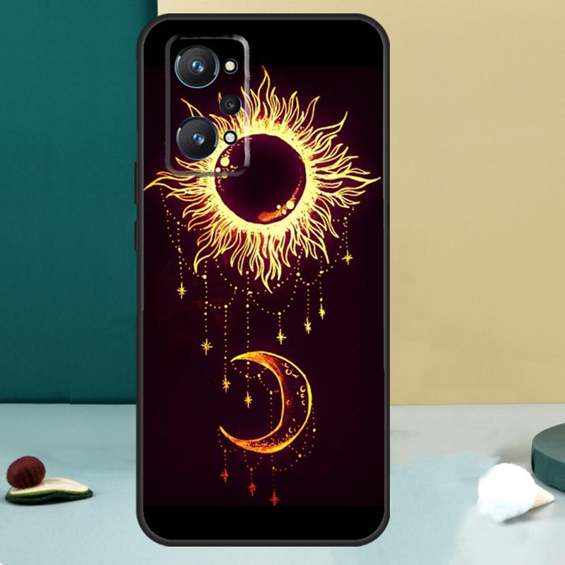 Vintage Moon and Sun Stars For Realme 13 12 10 11 14 Pro Plus GT 6 5 6T GT7 Pro C55 C53 C51 C21Y C25S C75 C67 C61 Case