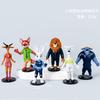 Hot  6Pcs Set Zootopia 2 Figurines Anime Models Fox Nick Rabbit Judy Officer Trendy Peripheral Ornaments Gifts