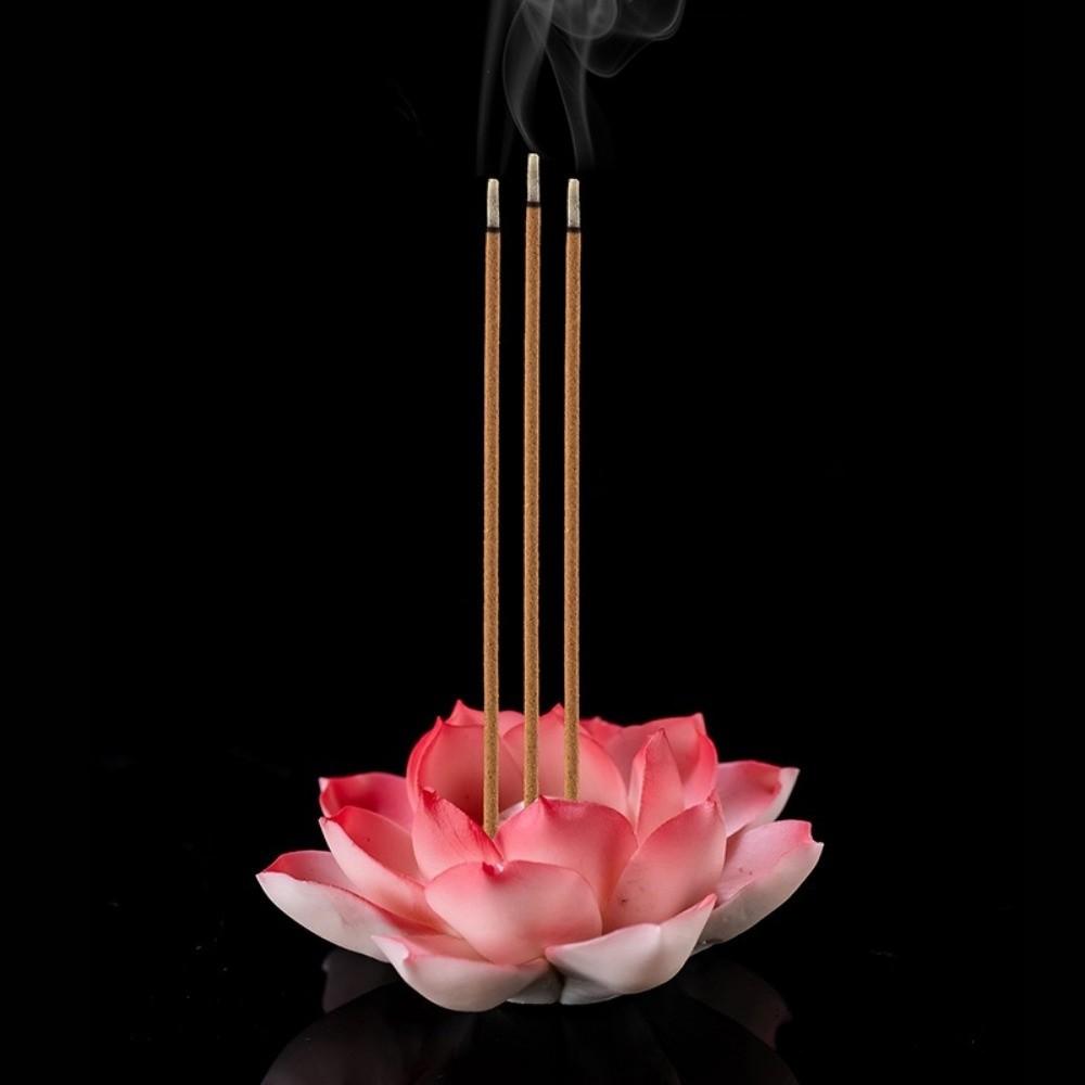 Ceramic Incense Stick Holder Ash Catcher Lotus Aromatherapy Stand Incense Burning Tray Teahouse