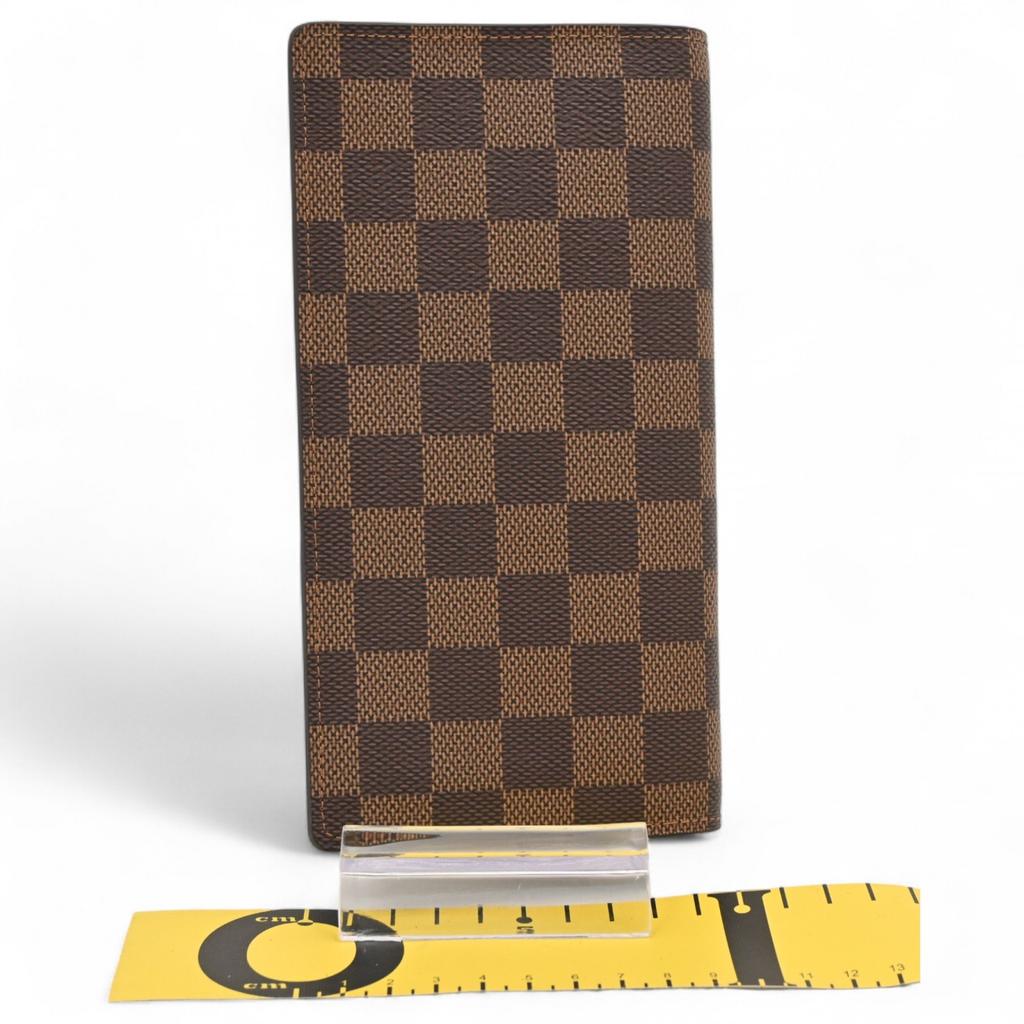 Auth LOUIS VUITTON Damier Portefeuille Brazza Long Wallet Lv7736sn
