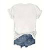 Women's Vintage Cat T-Shirt - Cute Kitten & 'Letter C' Cat Lover Design, Soft Stretch Short Sleeve Blouse,
