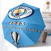 1pz Ombrello Automatico Robusto a 8 Stecche, Ombrello Manchester United Manchester City, Stampato Digitalmente, Ombrello Pieghevole per Uso Esterno in Movimento