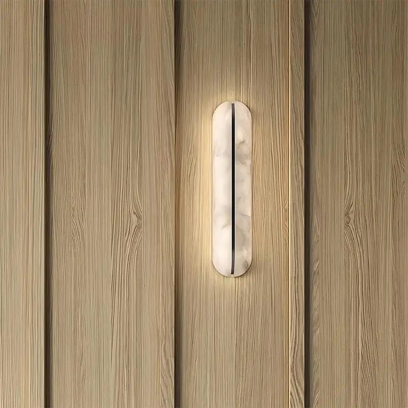 Light luxury LED wall lamp made natural snowflake marble from Spain modern living room corridor hotel bedroom lighting fixtures