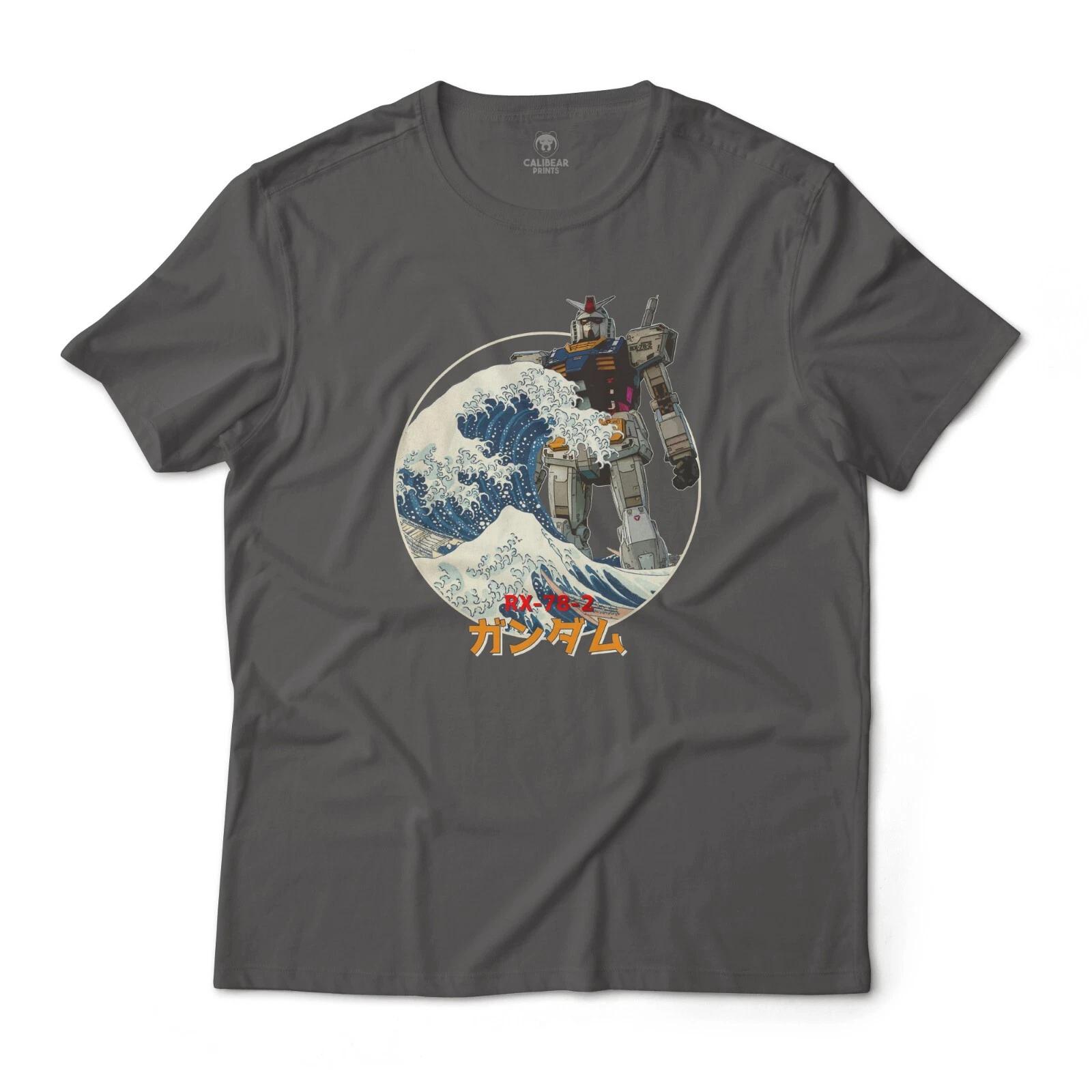 Gundam RX-78-2 in the Great Wave off Kanagawa Anime V2 Graphic Art T-Shirt S