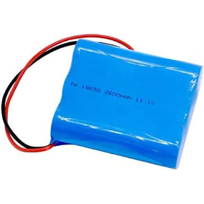USMJ 11.1v 2600mah 3s1p 18650 Rechargeable Lithium Ion Battery, with Ntc PCB and Connector