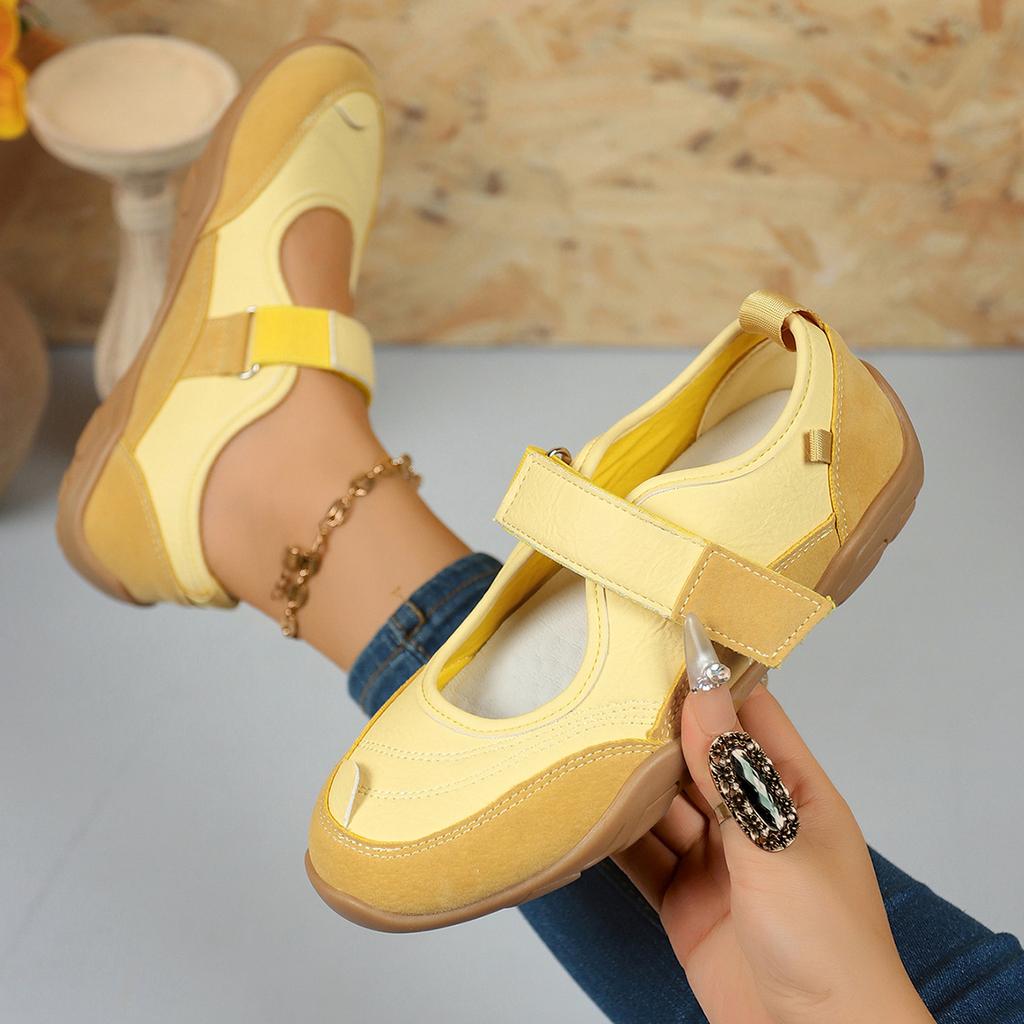 Damen Sneaker in Überweite, Klettverschluss Low Cut Flats, Europäische Freizeit Schuhe Großhandel für Damen