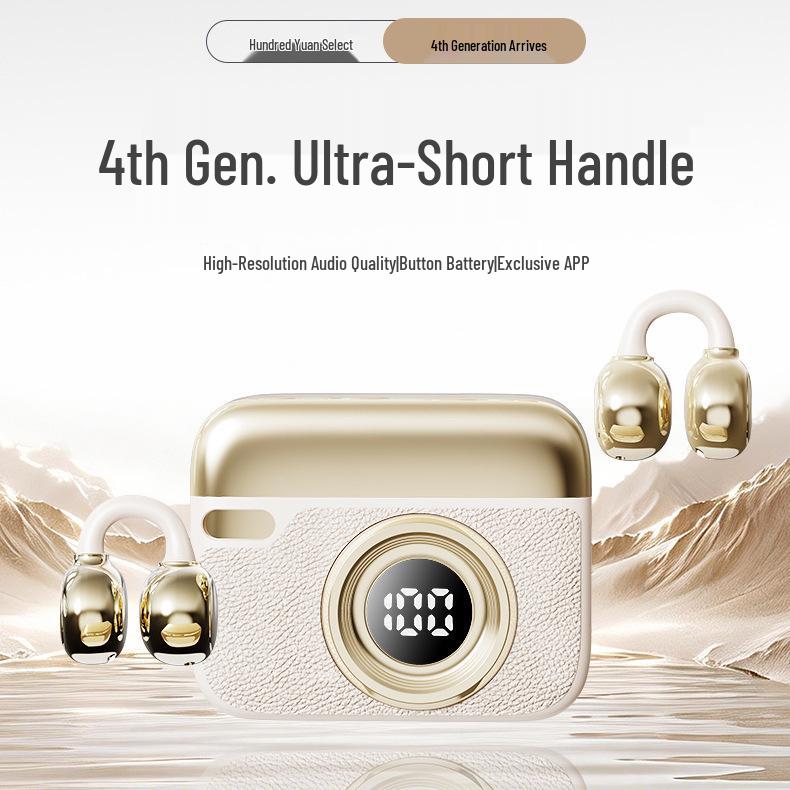 T25 Retro Camera-Style Wireless Earbuds: High Sound Quality, Digital Display, Extended Battery Life