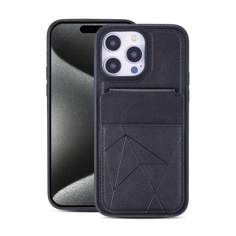 iPhone 17 Leather Magnetic Stand Case with Card Slot