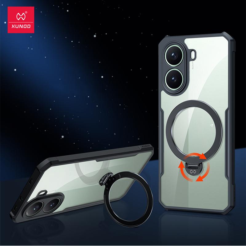 XUNDD For Xiaomi Poco X7 Pro Casing Poco X7 Case Luxury Shockproof Back Cover With Rotatable Magnetic Holder Stand
