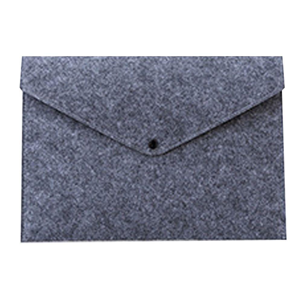 

A4 Felt Folder Large Capacity Archive Folder Portable Envelope Folders Data Dark Gray-No Handle