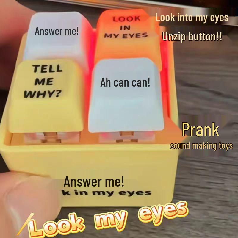 Игрушка  Ответь мне : Светящийся брелок-головоломка с кнопкой для снятия стресса - Забавный подвеска-розыгрыш для друзей Answer Me Pendant + OPP Bag [1 piece]