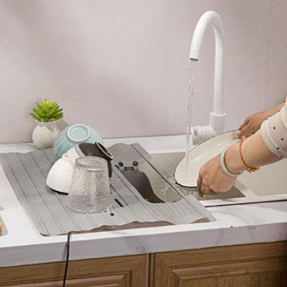 Folding Kitchen Storage Rack Heat resistant Makeup Drainer Rack Sink Drainer Mat for Kitchen