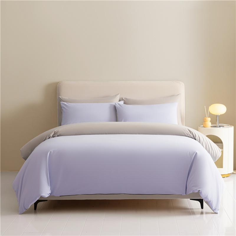 Baby Grade Class A Autumn And Winter Thickened Cotton Polished 4Pcs Set Double Color Long-Staple Cotton Quilt Cover Hotel Bed And Breakfast Kit