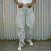 STREETRICH Y2k Retro Luźne Dżinsy Modne Wzór Kupidyna Anioła Męskie Damskie Spodnie Amerykański Hip Hop Streetwear Unisex Codzienne Jeansy o Prostych Nogawkach