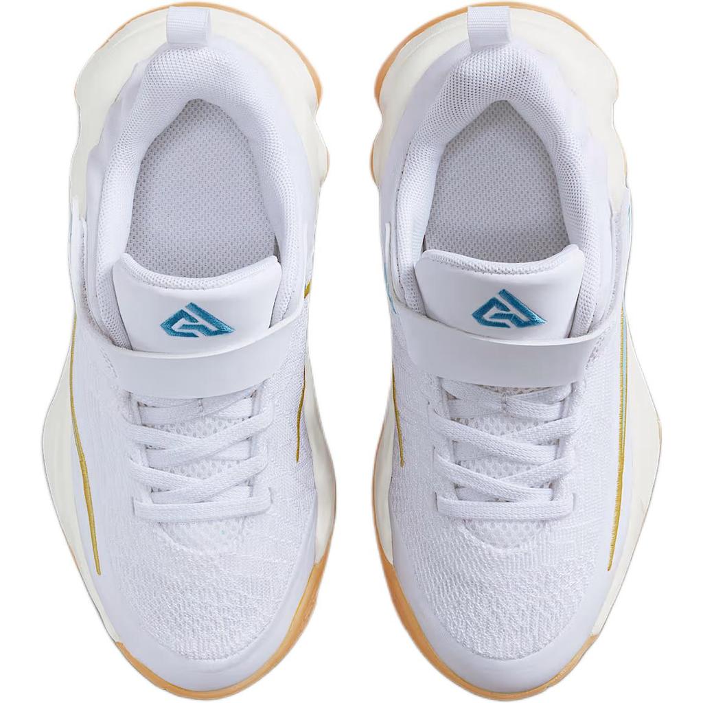 Nike Giannis Immortality 4 PS White Aquarius Blue Kids Sneakers Team-Gold IH7665-100