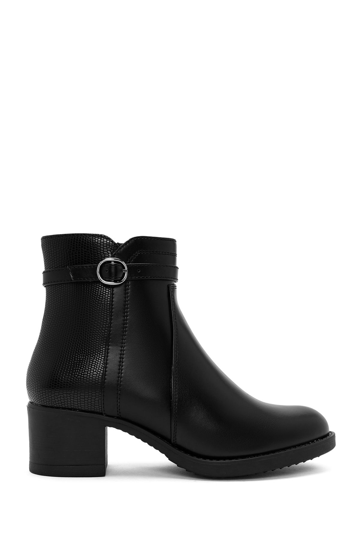 

Women Modern Stylish Fashion Women Black Zipper Thick Heel Boots 36