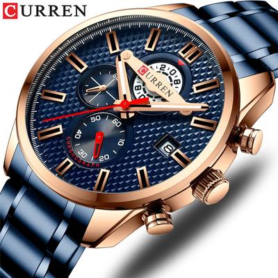 Nuovi orologi da uomo migliori Orologi impermeabili da uomo alla moda Orologio da cintura in acciaio con flusso di moda multifunzionale a sei aghi