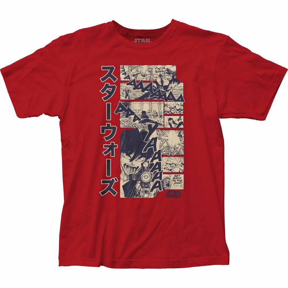 26 Star Wars Manga T Shirt Mens Licensed Movie Jedi Yoda Retro Adult Tee New Red Unisex T-Shirt XXXXL