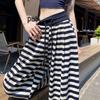 Women's Summer 2025 Striped High-Waisted Wide-Leg Loose Casual Pants