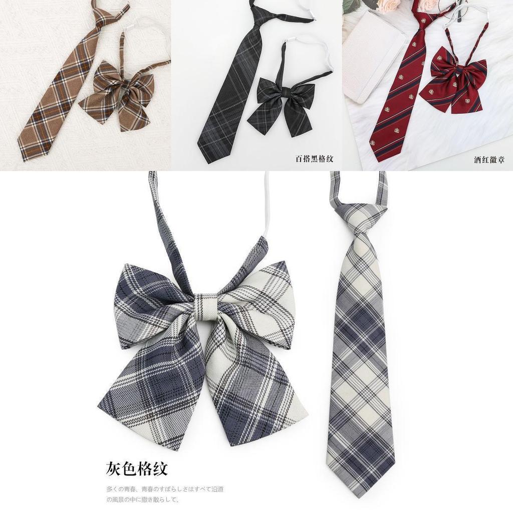 Childrens School Uniform Tie With Gingham Pattern Design For Graduation Photo Shoots