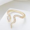 Korean version of Xiaoqing Xinfeng women's ring, personalized winding snake inlaid zircon ring, opening adjustable index finger ring