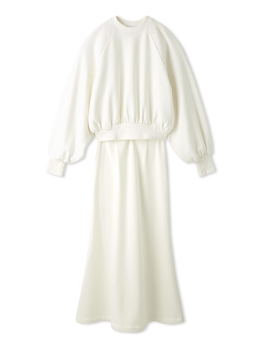 

Emi Raglan Top and Volume Skirt Set 13WFO251007OWHT1