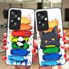 Colored Brick Bear For Oppo A79 5G 58 78 74 60 4G Reno 11F Realme GT 6 11 Note 50 10 C55 X2 Tempered Glass Black Phone Case