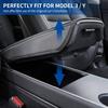 Tesla Model 3/Y Armrest Accessories - Wonarby Center Console Cover for Tesla - Car Armrest Box Cover Decoration Interior for Model 3 2017- 2024 2025