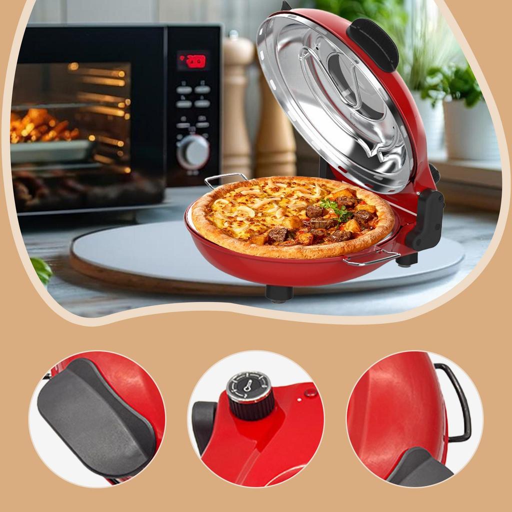 Countertop Pizza Maker Sturdy Electric Oven for Party Household Travel