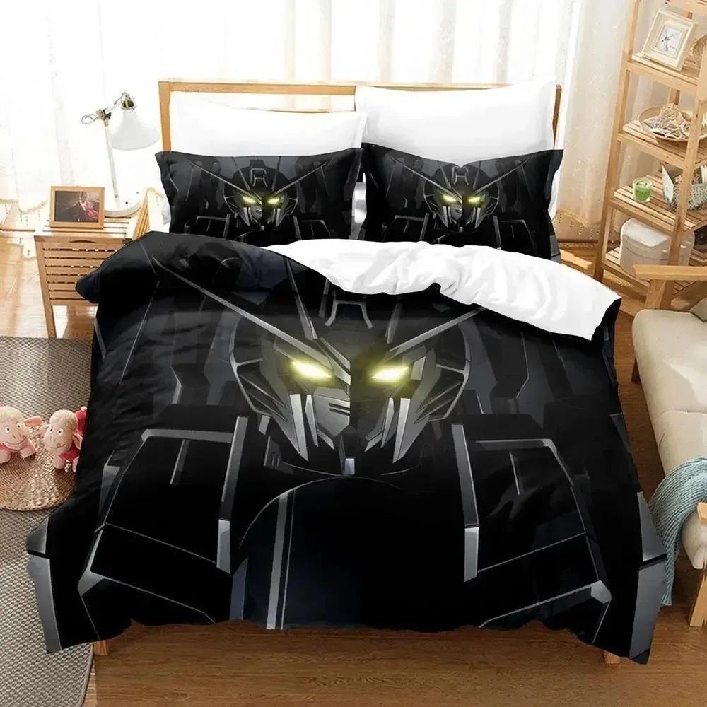 New Anime Robot Bedding Set Single Twin Full Queen King Size Bed Set Adult Boys Bedroom Duvet Cover Sets 3D Print Bed Sheet Set