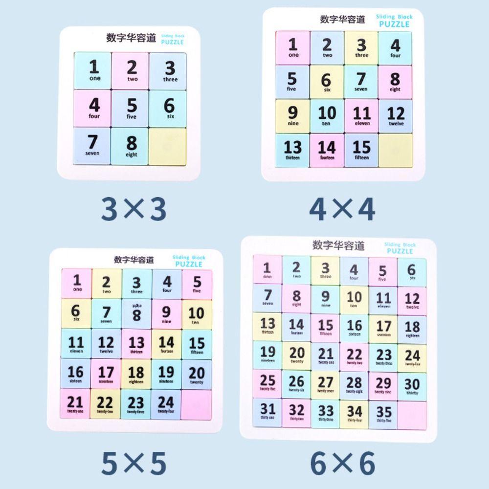 IQ Game Moving Sliding Toy Game Blocks Intelligence Puzzle Number Sliding Puzzle  Children'S Gift