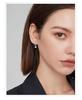 Korean Rhinestone Heart Ear Cuff 925 Sterling Silver Earrings for Women