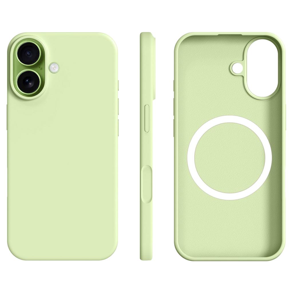 For iPhone 17 Case Compatible with MagSafe Ultra Thin Liquid Silicone + PC Phone Cover