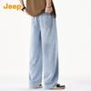 Jeep Men's Tencel Blend Loose Straight Thin Jeans