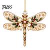 Clear Acrylic Gift Tags Dragonfly Hanging Ornament, Seasonal Decorative Pendant with Lanyard, Lightweight Sign HD Printing for Christmas Tree