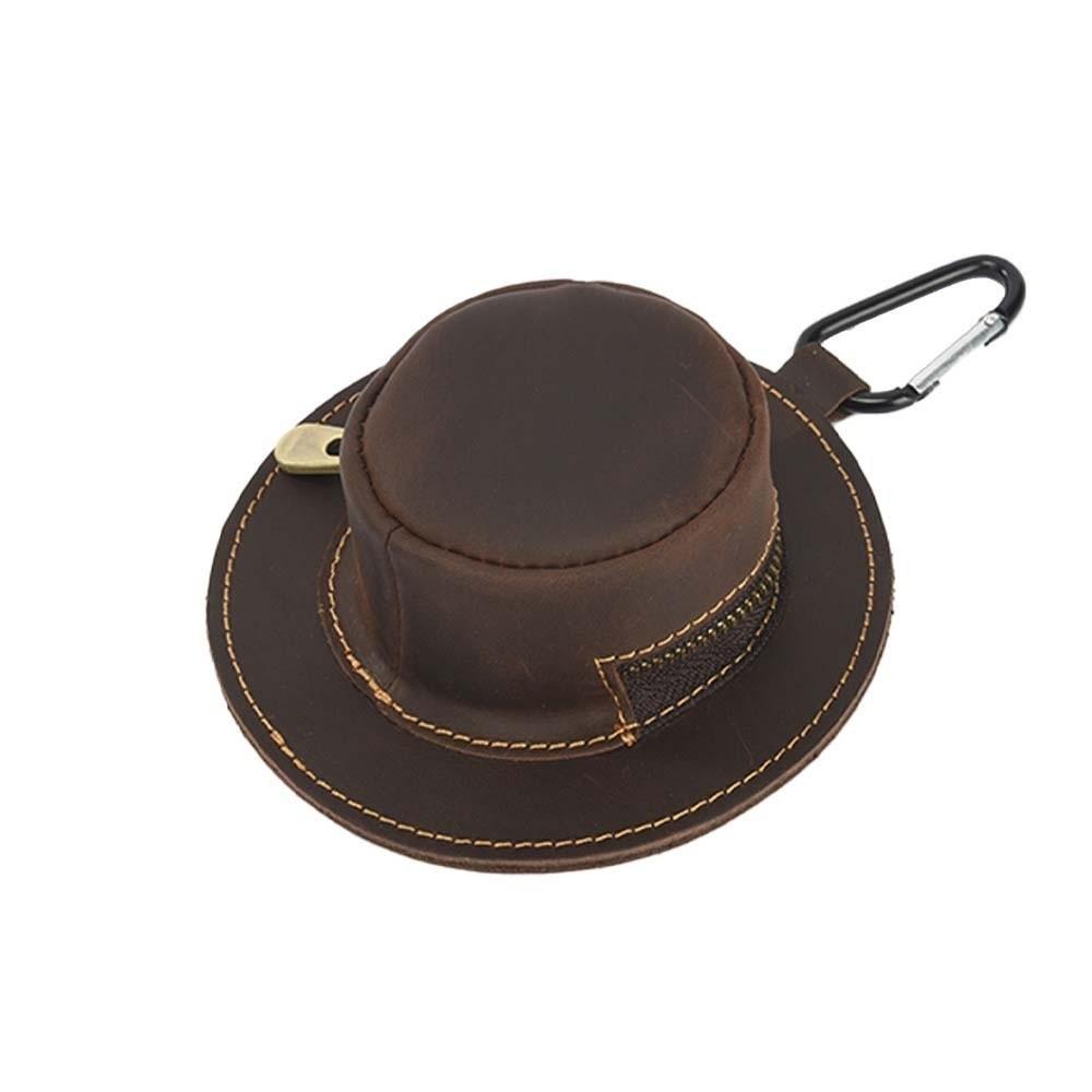 Polyester Fischerhut Anhänger Beutel Leder Einfarbige Cowboykappe Hängende Tasche Spritzwassergeschützt Anti-Verlust
