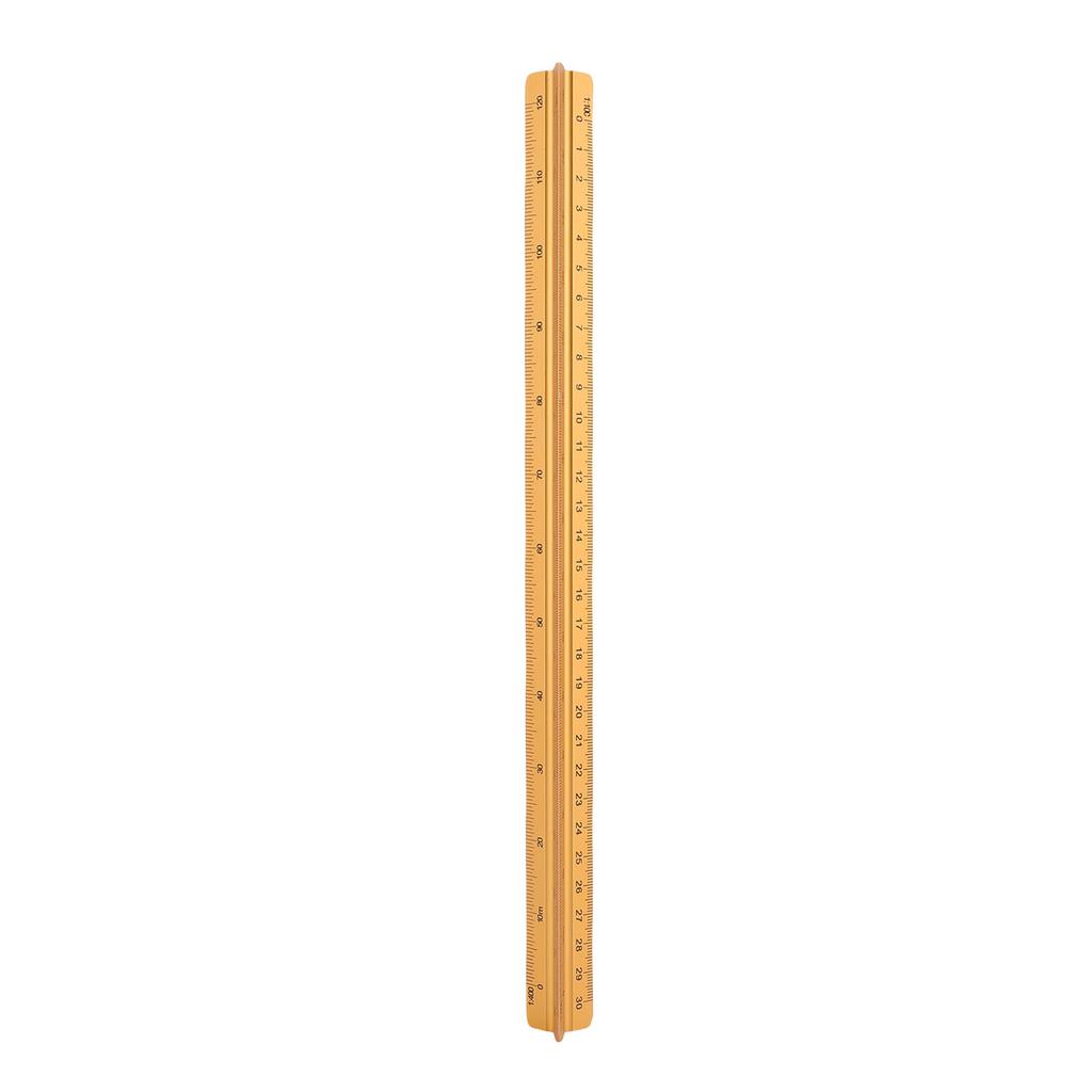 Architectural Scale Ruler 30cm Range Aluminum Accurate Concave Design Multifunctional Triangle Draft
