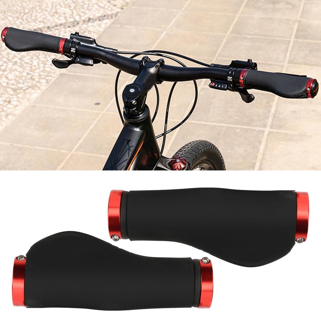 GUB608 Mountain Bike Handlebar Bicycle Grips Holding Bar AntiSlip Cover with Lock(Red Ring )