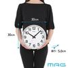 MAG Wall Continuous Second Easy to Noah Precision Clock, Analog, Silent, Hand, 30.0cm Diameter, Simple, Standard, Stylish, Read, White, W-802A WH-Z,