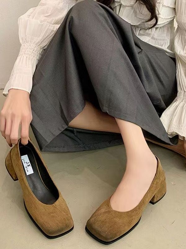 With skirts, versatile Mary Jane shoes, spring and summer thick soles, high-end feeling, soft soles, not tired feet, single shoes