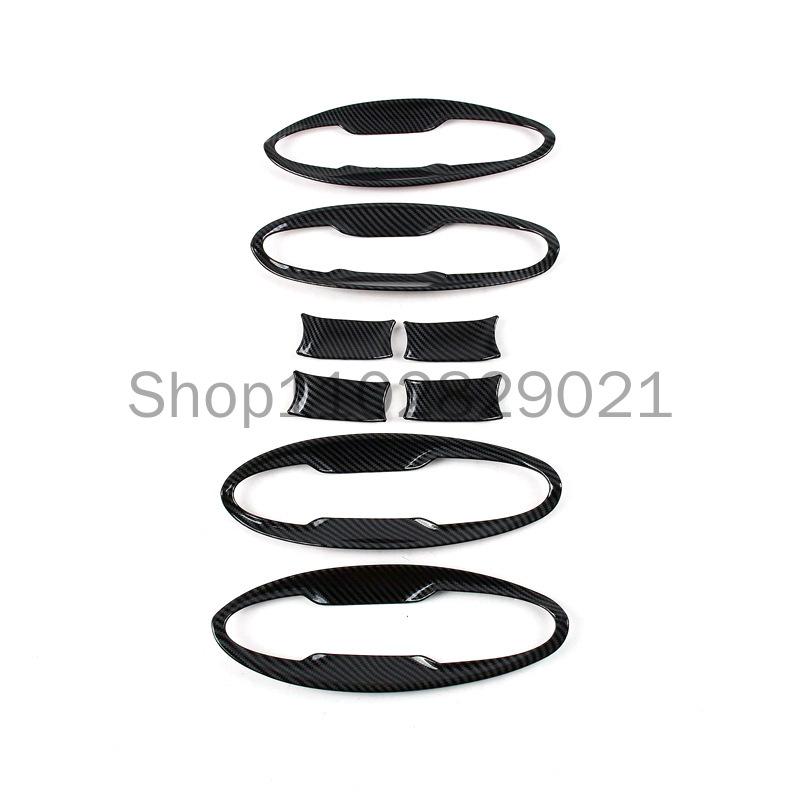 Carbon Fiber Chrome Car Side Door Handle Cover Sticker Styling Accessories For Honda Fit Jazz 2014-2020 2019 2018 2017 2016 2015