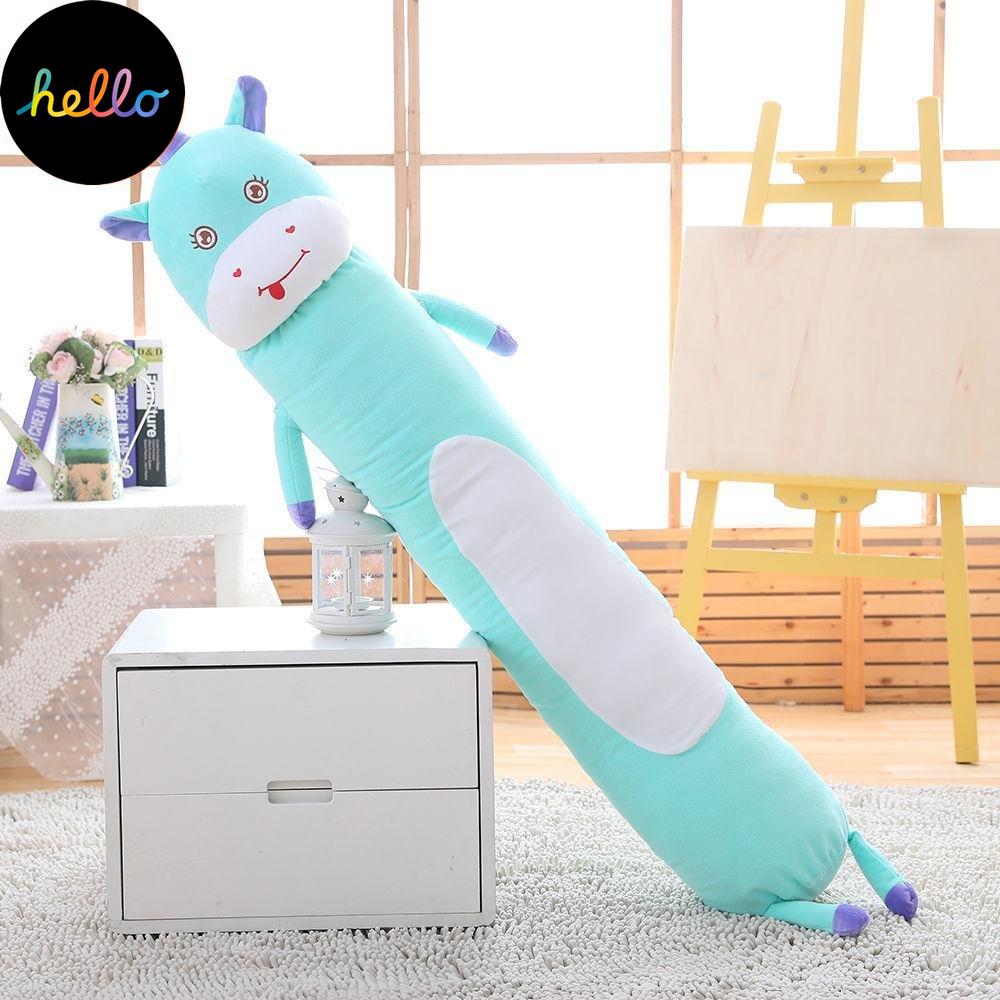 Long Strip Pute Sylindrisk Plysj Sovepute Avtagbar Vaskbar Seng Sovepute