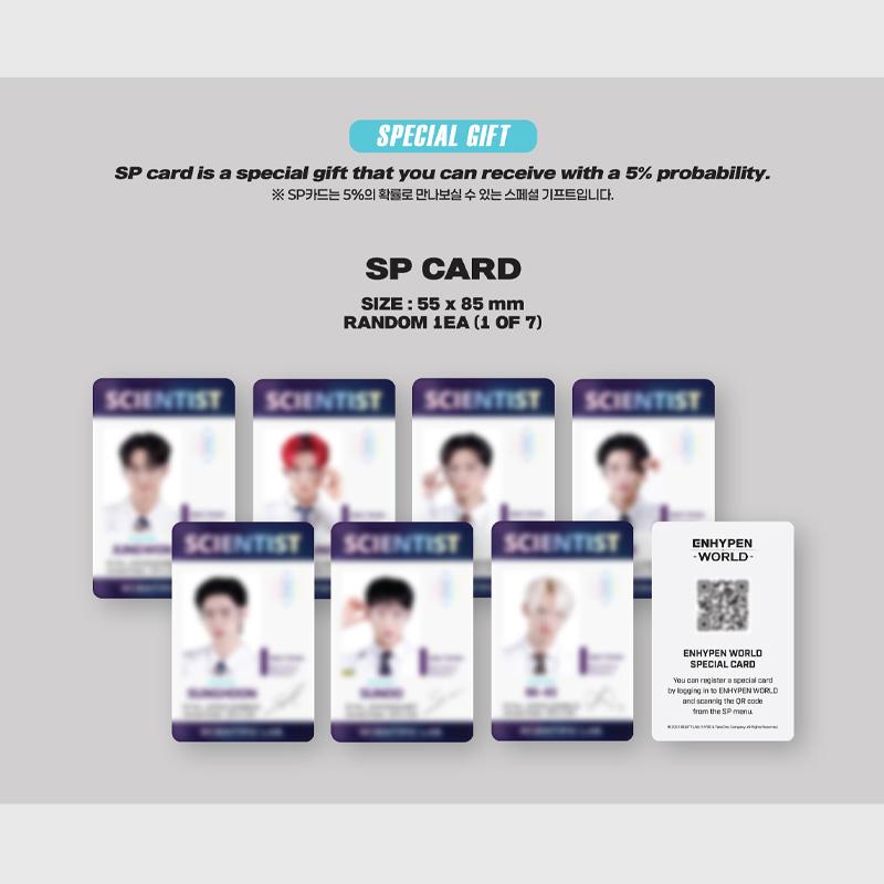 ENHYPEN COLECȚIE DE CARDURI CU CUPON WORLD (SCIENTIST BASIC Ver.)