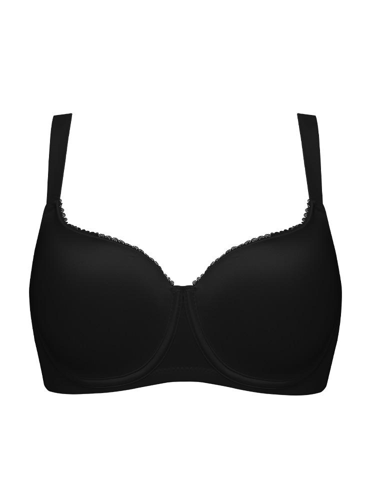 Large size seamless underwear, fat mm women's big breasts show size, sexy gathering, anti-sagging thin bra