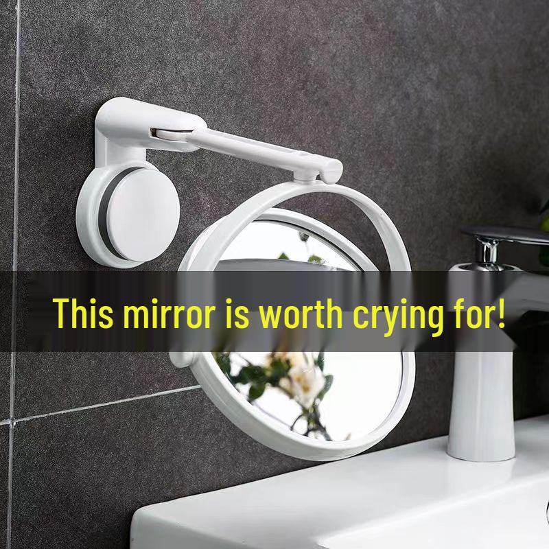 Wall-Mounted Folding Bathroom Vanity Mirror for Dorms